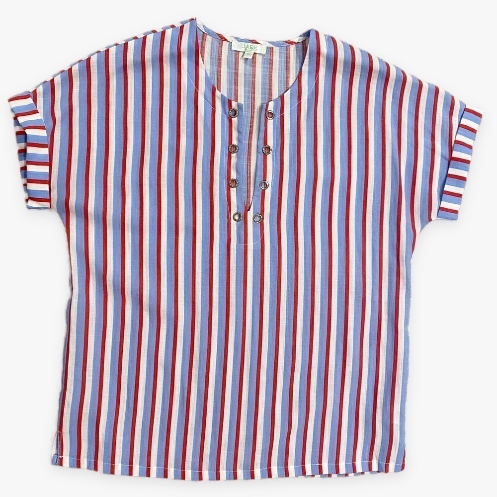 Jade Melody Tam | Striped Top Oversized Relaxed Fit Size Small